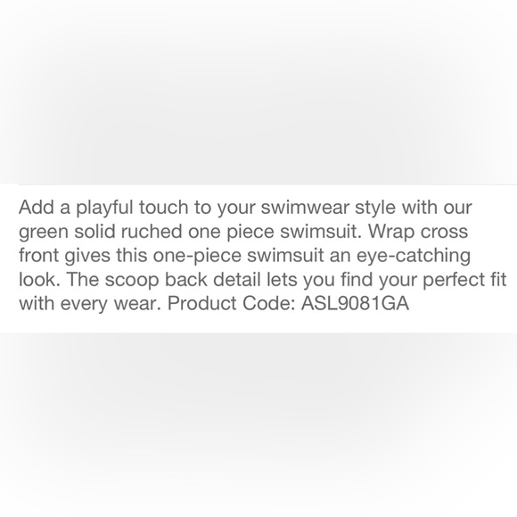 Cupshe Green Fully Lined  Ruched Crisscross Middle Cut One Piece Swimsui… - Picture 5 of 12